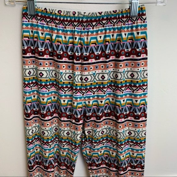 USA Brand Multicolor Abstract Design Leggings - Picture 5 of 6